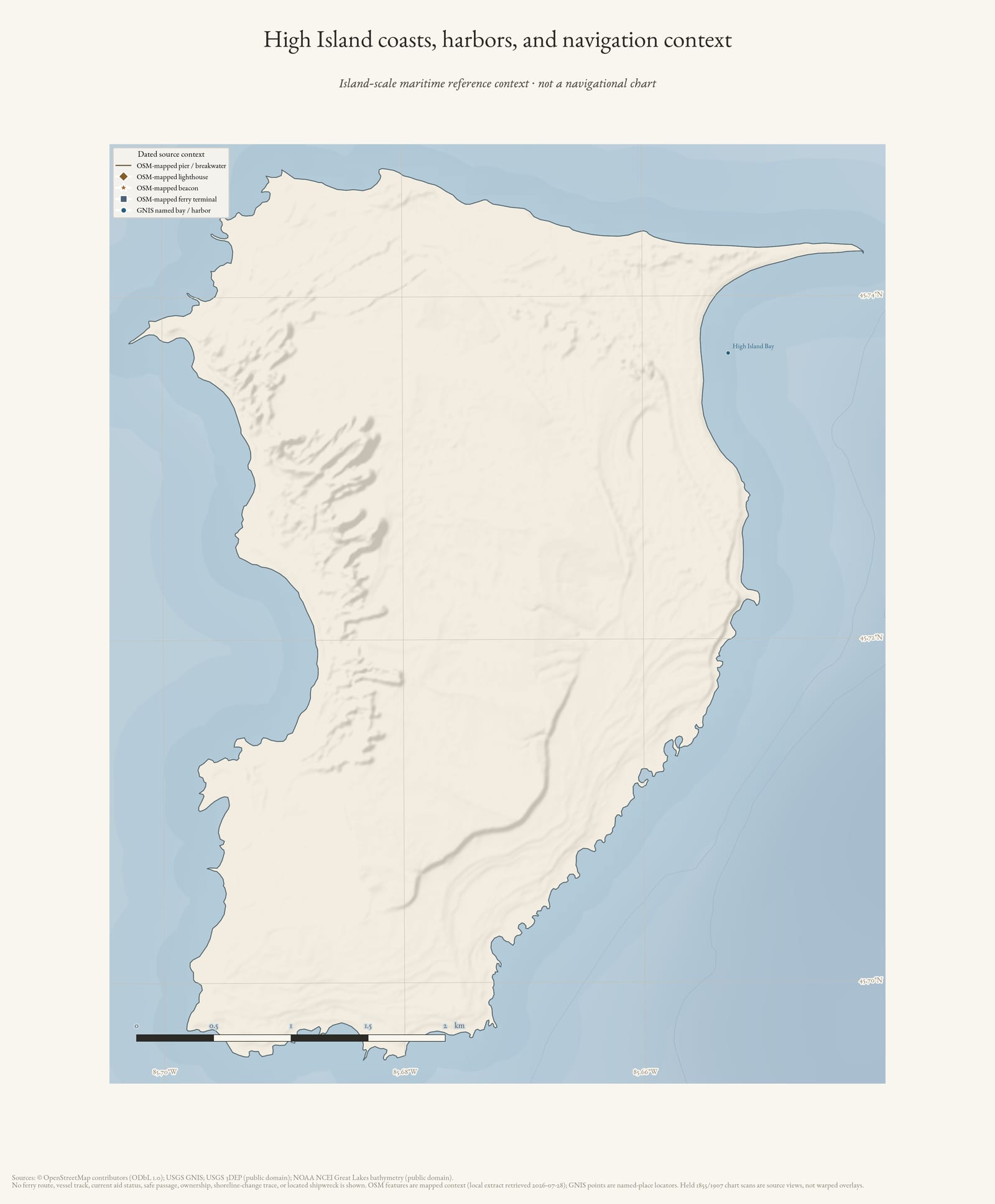Maritime-context map of High Island.