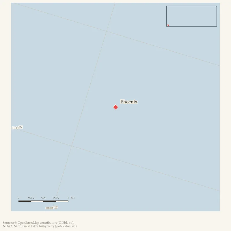 Locator map: Phoenix highlighted within the Beaver Island archipelago