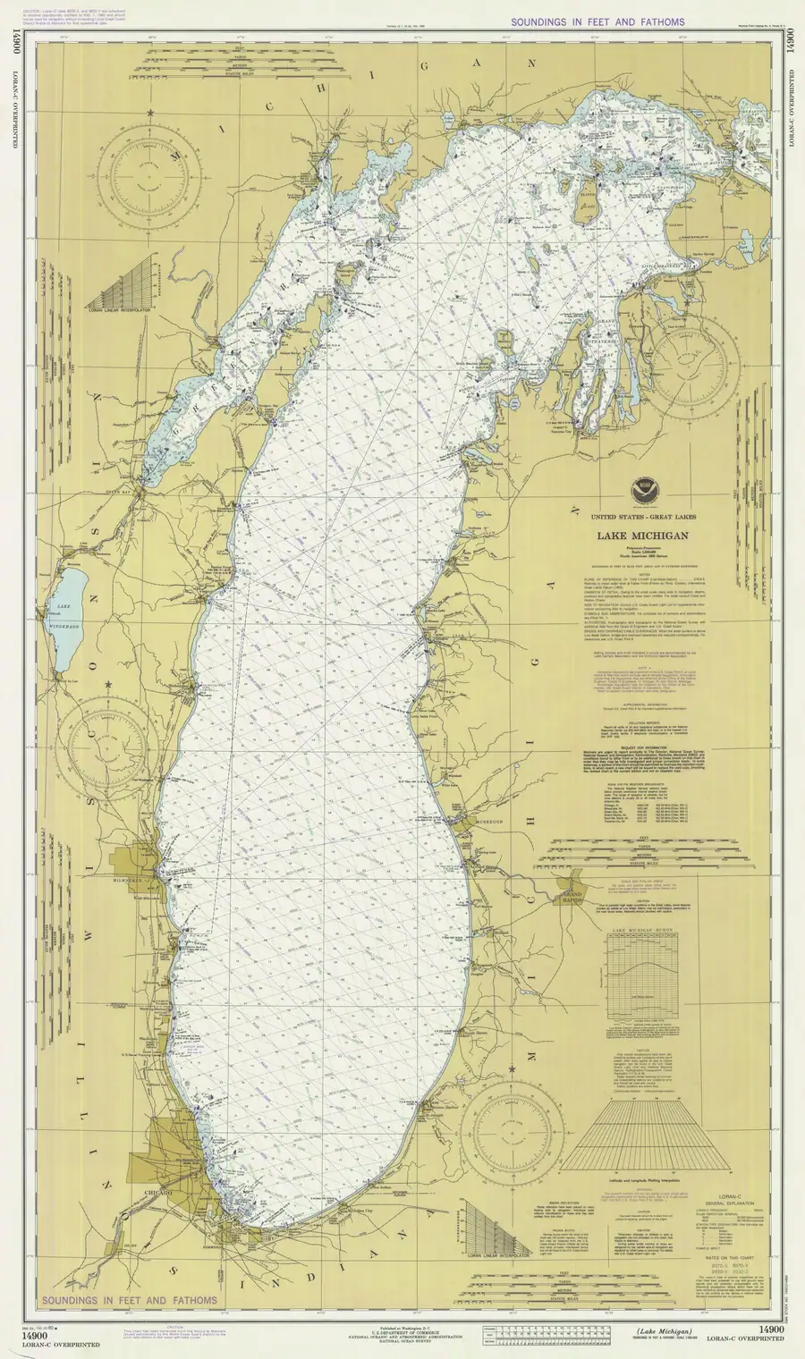 Historical chart: Lake Michigan, held by NOAA Office of Coast Survey, 1980.