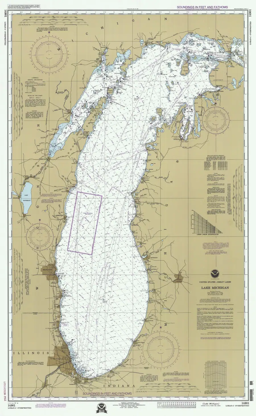 Historical chart: Lake Michigan, held by NOAA Office of Coast Survey, 1995.