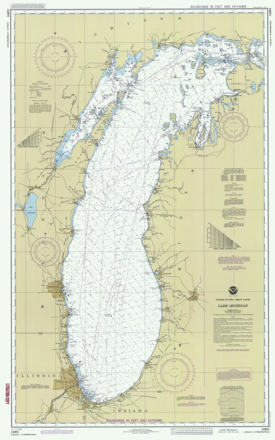 Historical chart: Lake Michigan, held by NOAA Office of Coast Survey, 1986.