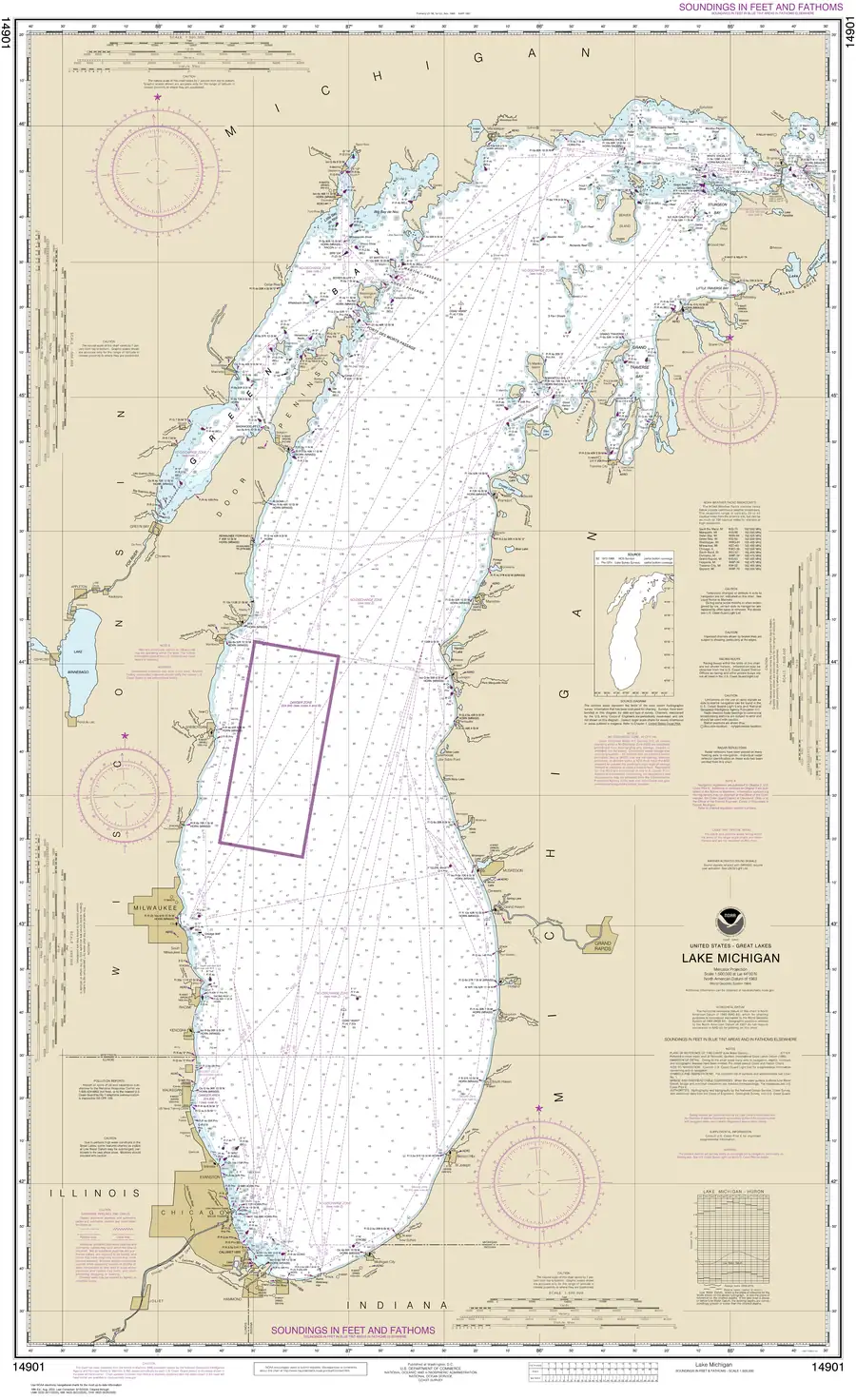 Historical chart: Lake Michigan (Mercator Projection), held by NOAA Office