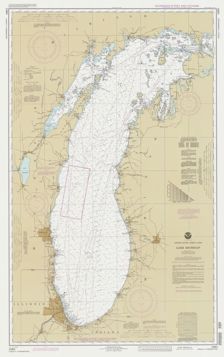Historical chart: Lake Michigan, held by NOAA Office of Coast Survey, 1993.
