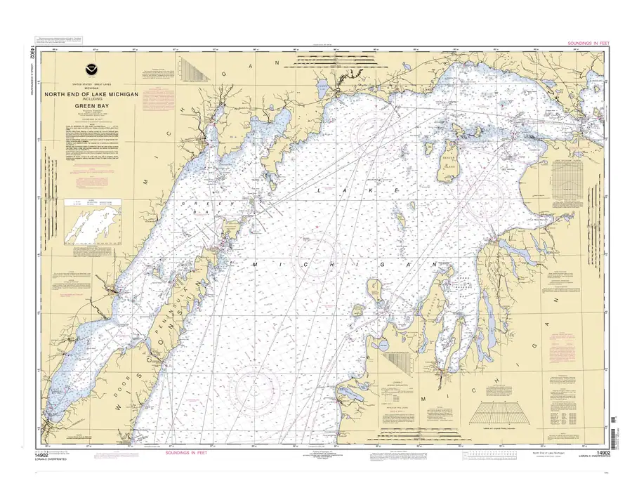 Historical chart: North end of Lake Michigan, including Green Bay, held by NOAA Office of Coast Survey, 2005.