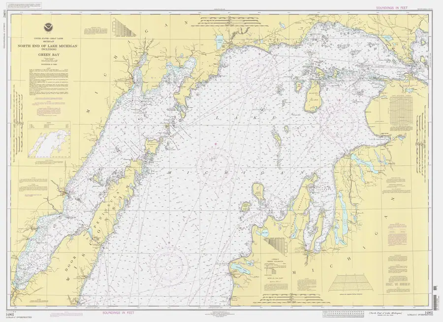Historical chart: North End Of Lake Michigan, held by NOAA Office of Coast Survey, 1996.