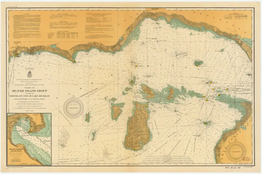 Historical chart: Beaver Island Group nautical chart (1907).