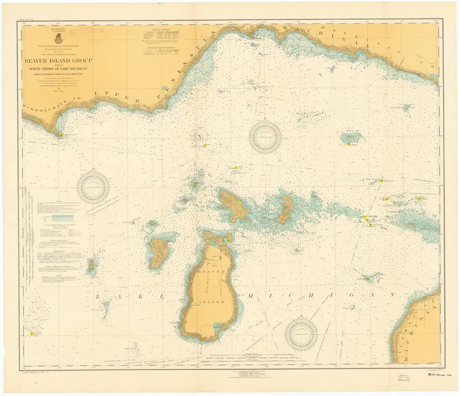 Historical chart: Beaver Island Group nautical chart (1917).