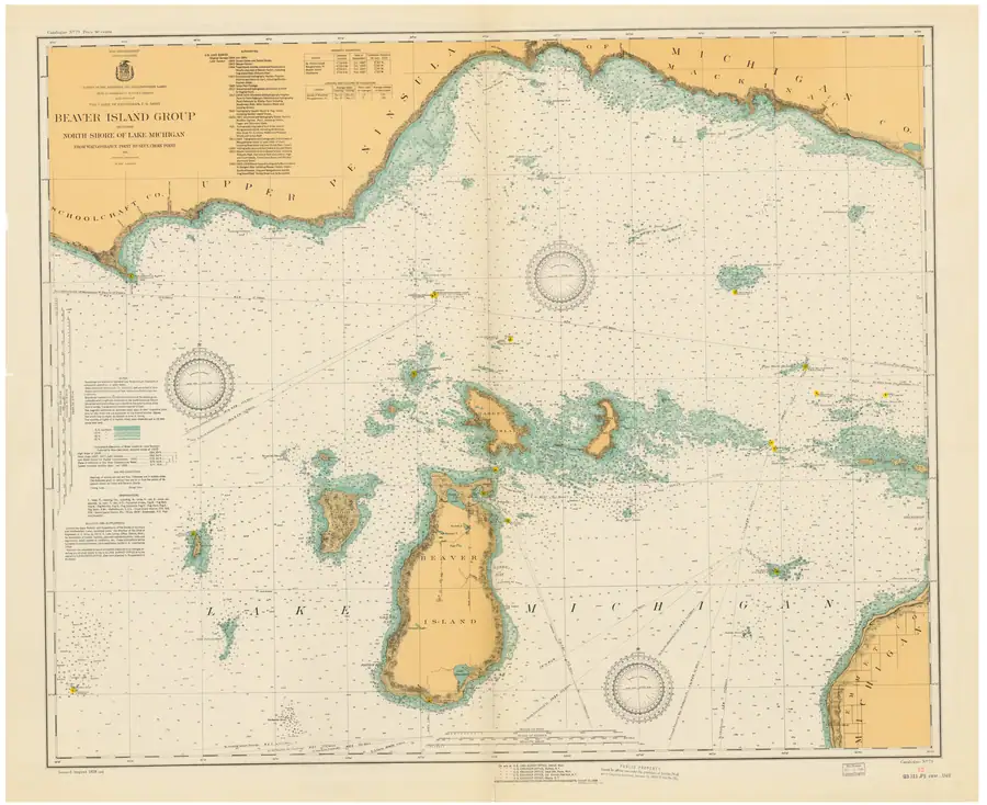 Historical chart: Beaver Island Group nautical chart (1928).
