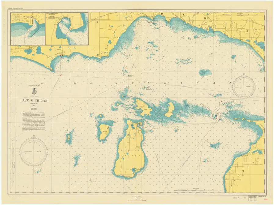 Historical chart: Lake Michigan, held by NOAA Office of Coast Survey, 1950.