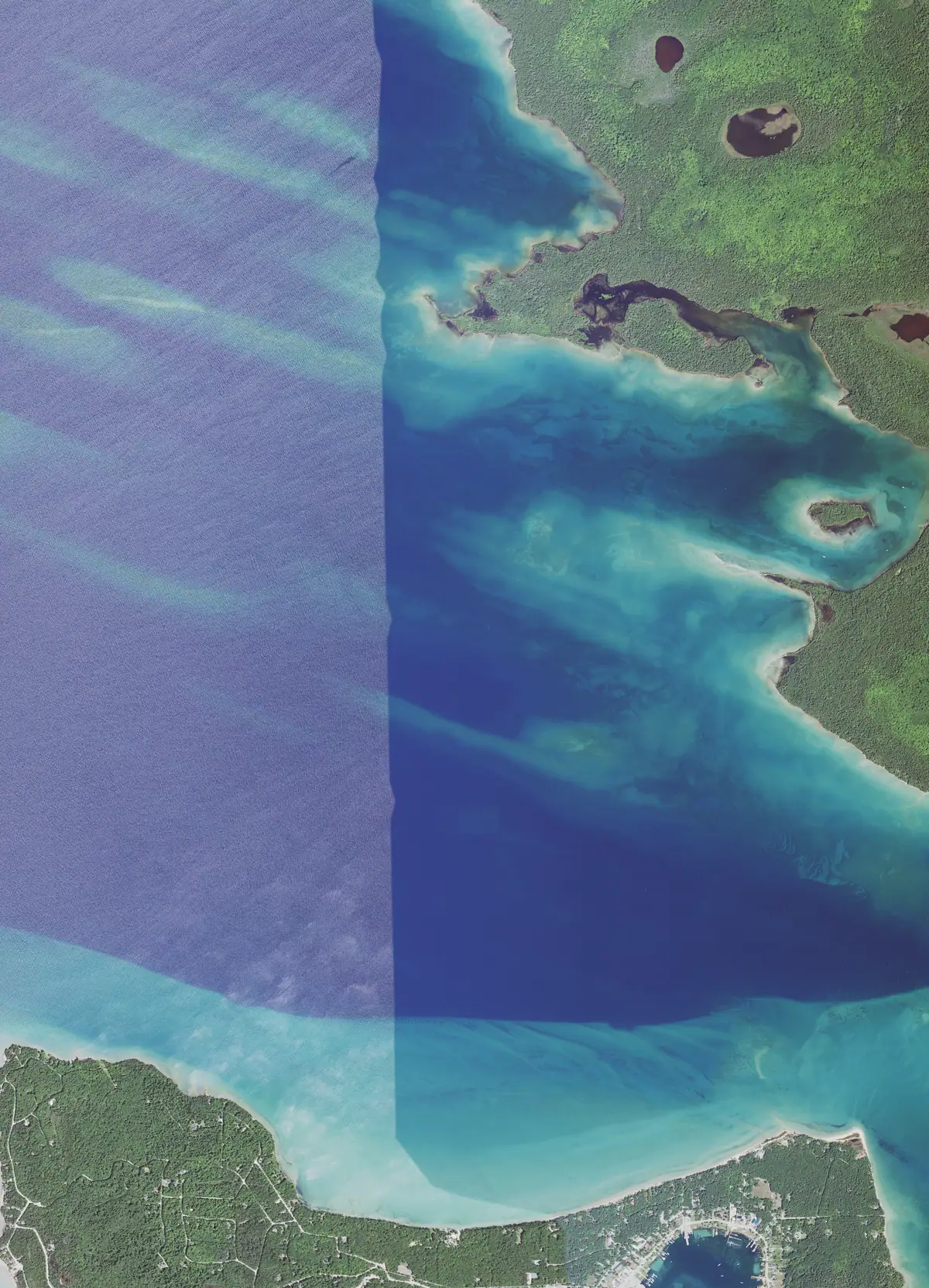 NAIP aerial tile at the south-western of Garden Island, 2020
