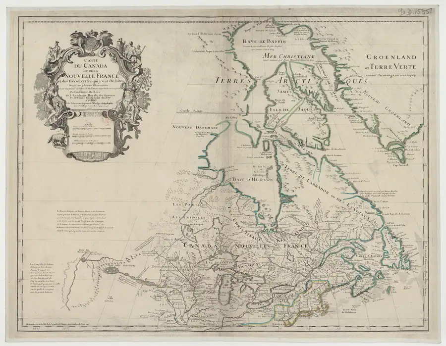 Historical chart: de l’Isle Carte du Canada (1703).