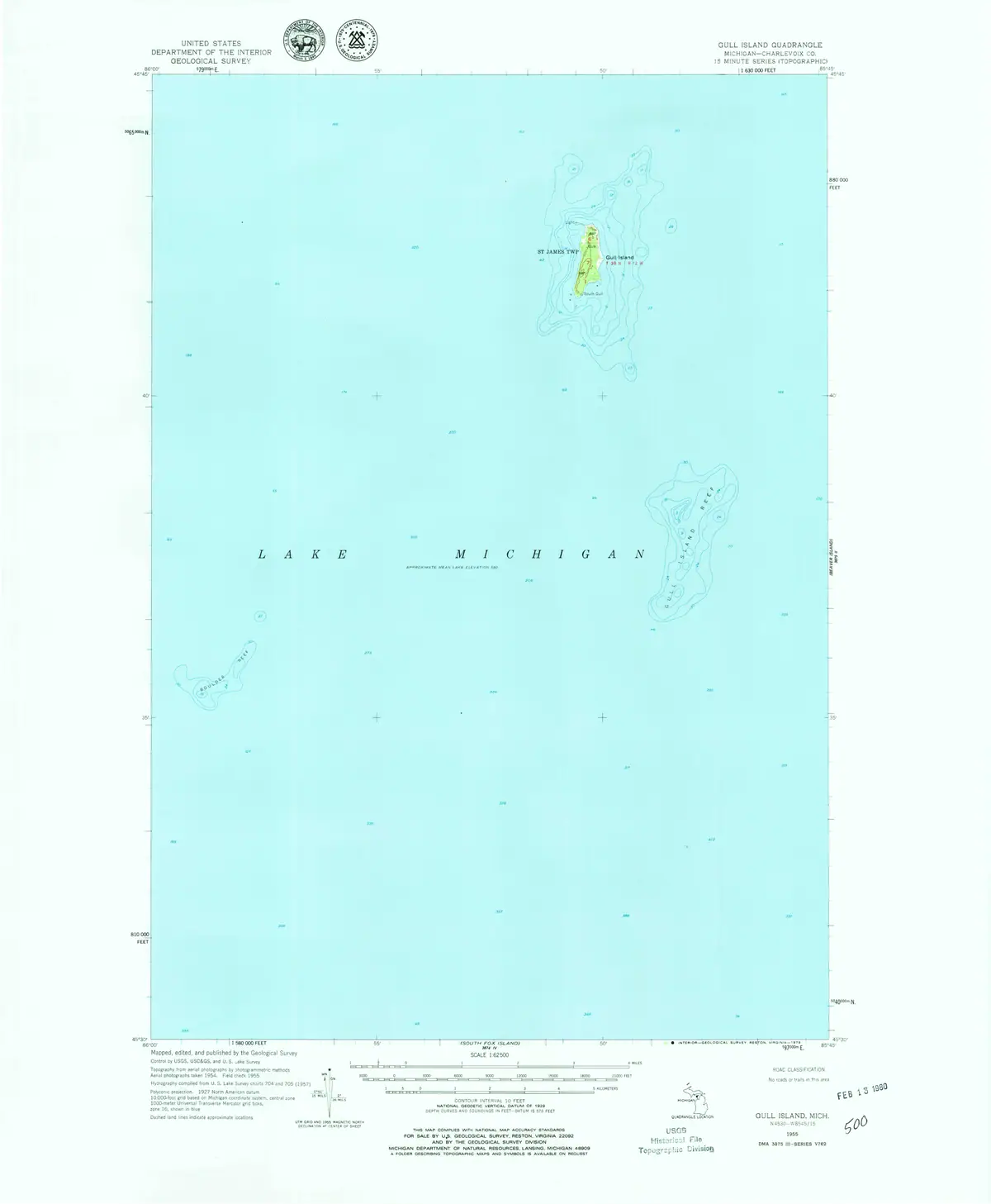 Single-page topographic map showing several small islands, shoreline contours, and surrounding water.