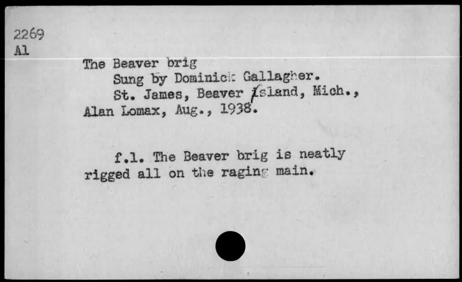 Photograph: The Beaver brig, 1938-08.