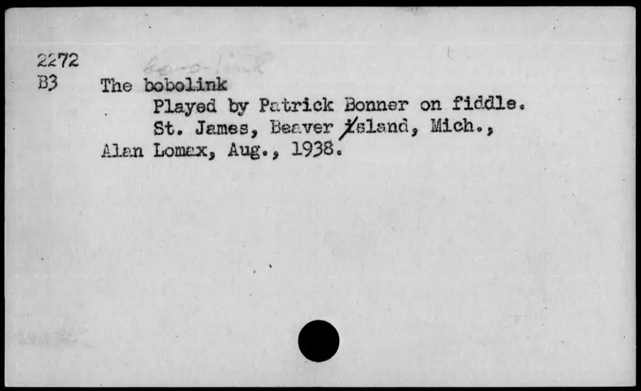 Photograph: The bobolink, 1938-08.