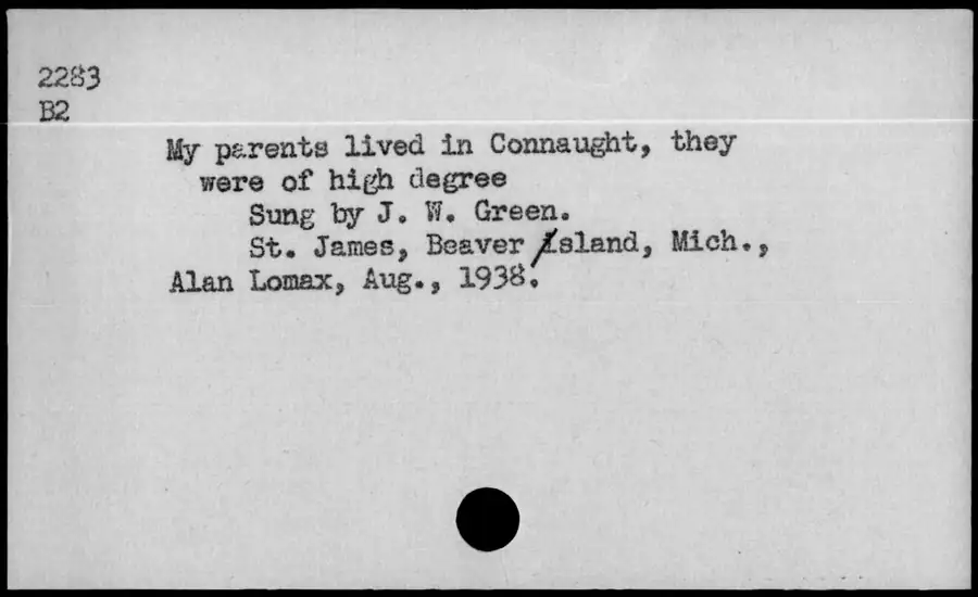 Photograph: My parents lived in Connaught, they were of high degree, 1938-08.