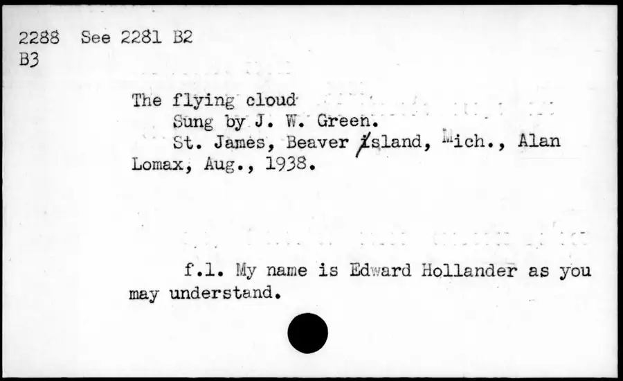Photograph: The flying cloud, 1938-08.