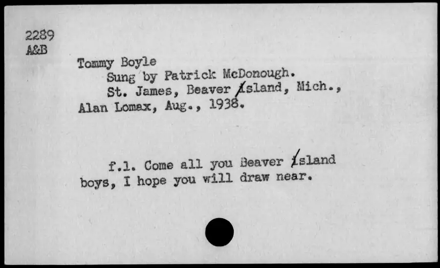 Photograph: Tommy Boyle, 1938-08.