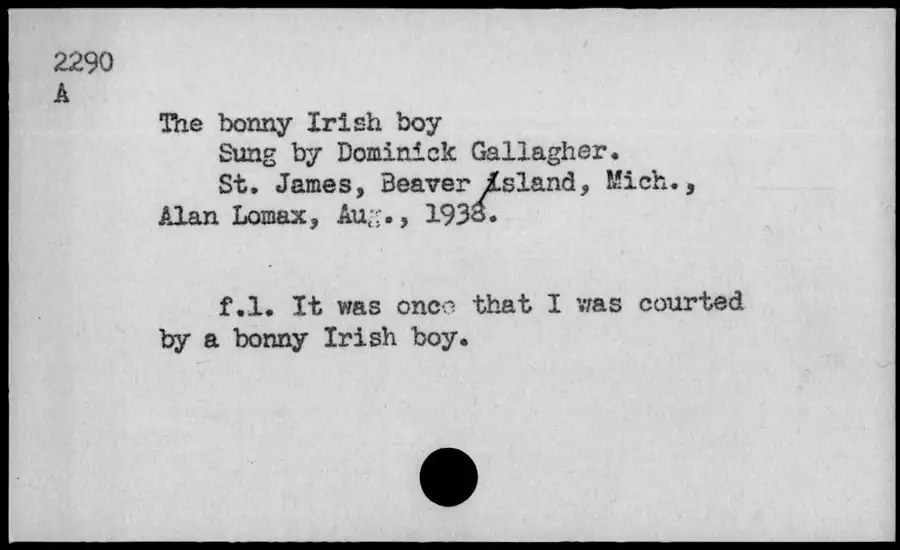 Photograph: The bonny Irish boy, 1938-08.