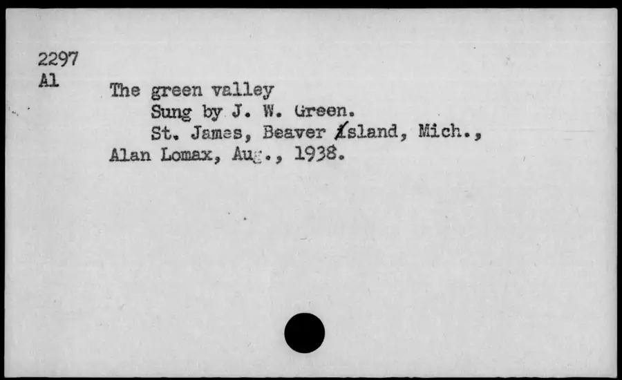 Photograph: The green valley, 1938-08.