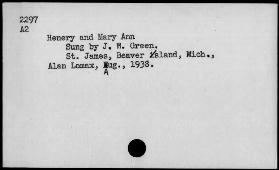 Photograph: Henery and Mary Ann, 1938-08.