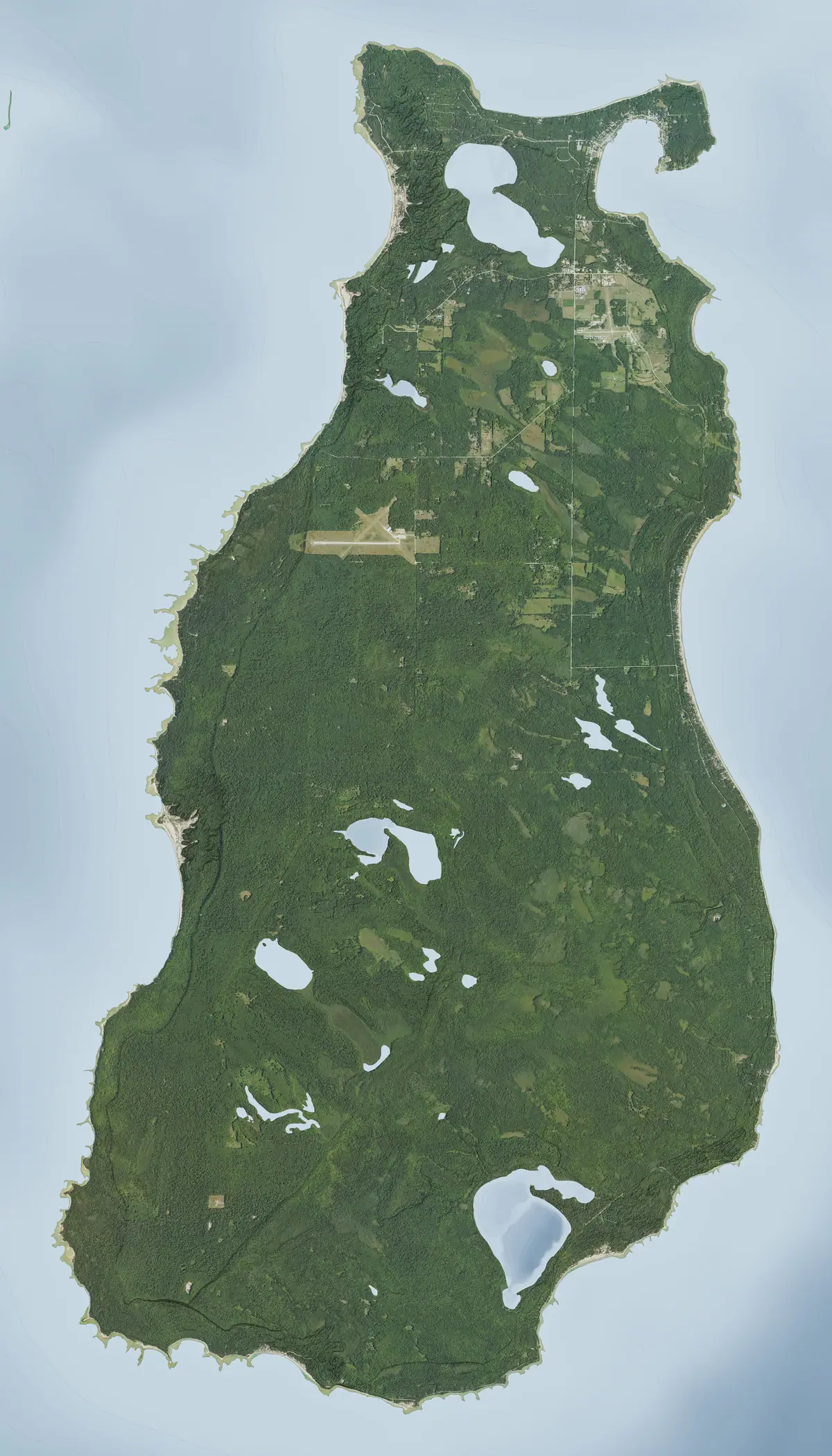 Map plate: Beaver Island: the photograph over the shape, held by Beaver Island Archive.
