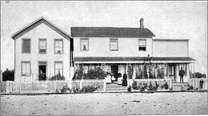 The old Mormon Printing Office, now the Gibson House, at Saint James